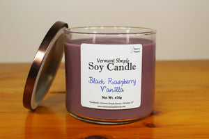Double Wick Black Raspberry Vanilla All Natural Soy Candle Vermont Simple Beauty
