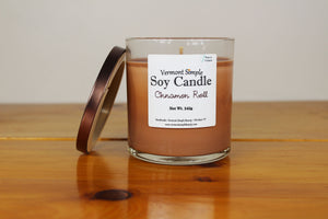 Cinnamon Roll All Natural Soy Candle Vermont Simple Beauty