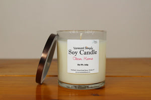 Clean Home All Natural Soy Candle Vermont Simple Beauty