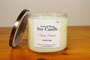 Double Wick Clean Home All Natural Soy Candle Vermont Simple Beauty
