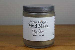 All Natural Mud Mask Oily Skin Vermont Simple Beauty